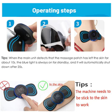 Mini Electric Ems Massager For Muscles Relaxation