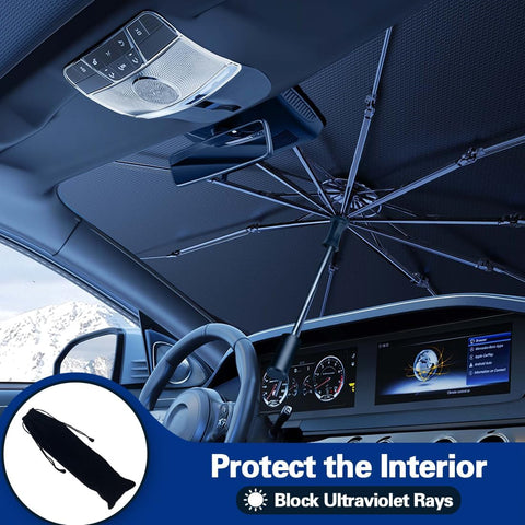Foldable  Car Windshield Sun Shade Umbrella – Cover UV Block Car Front Window (Heat Insulation Protection) for Auto Windshield Covers Cars