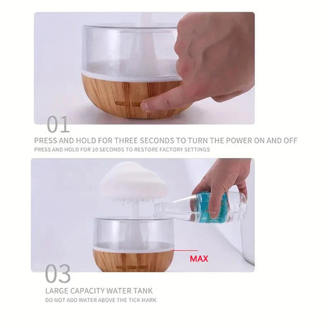 Rain Cloud Humidifier Lamp
