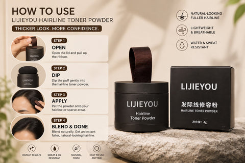LIJIEYOU Hairline Toner Powder – Instant Fuller Hairline