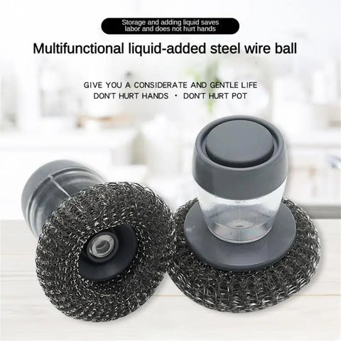 2 in 1 Dish Washing Soap Dispenser Cleaning Brush