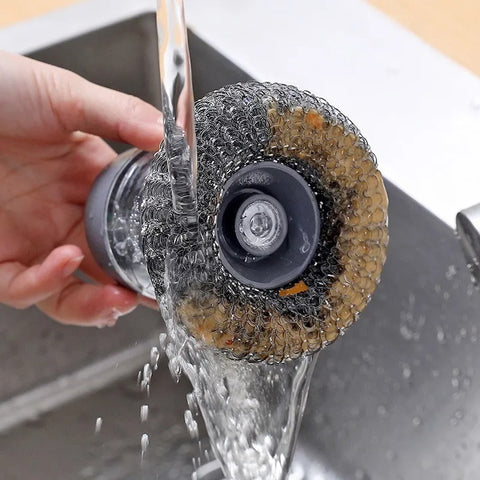 2 in 1 Dish Washing Soap Dispenser Cleaning Brush