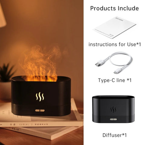RGB Flame Humidifier and Aroma Diffuser