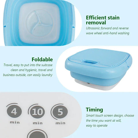 Mini Foldable Washing Machine with Dryer