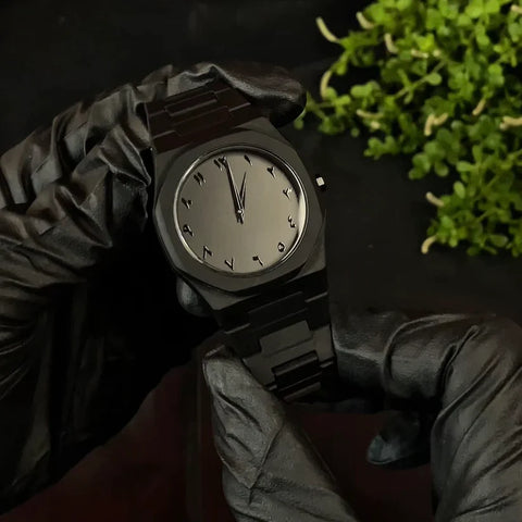 Premium Black Arabic Aura Watch