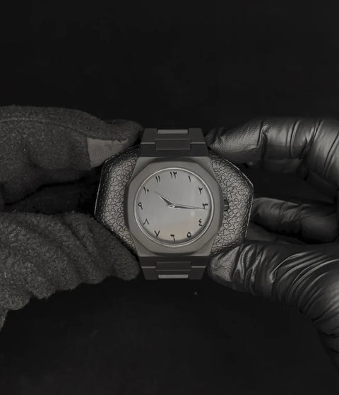 Premium Black Arabic Aura Watch