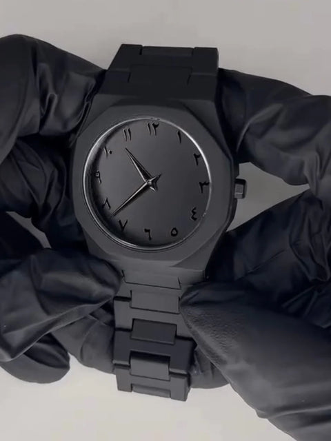 Premium Black Arabic Aura Watch