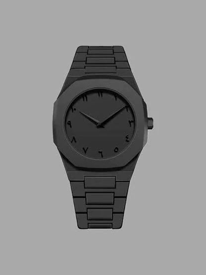 Premium Black Arabic Aura Watch